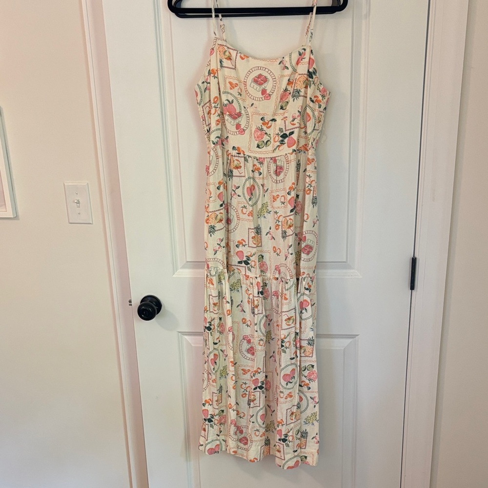 Cynthia Rowley Cream Patterned Floral Maxi Dress